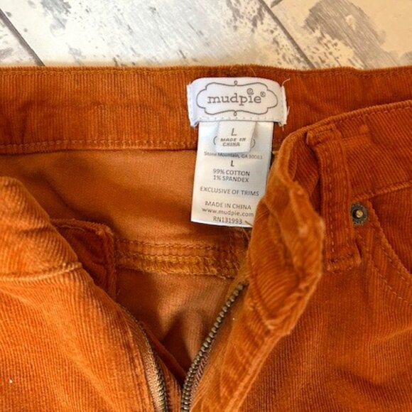 Mud Pie Rust Frayed Ankle Cords - Picture 2 of 6